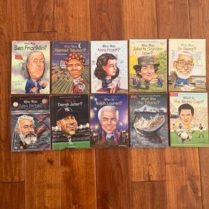 Who What Was Is Series HQ Lot of 10 Books Biography AMERICAN History Paperback